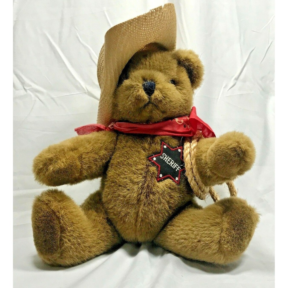 Schmid Plush Jointed Teddy Bear Sheriff Vintage 1988 Gordon Fraser - Picture 1 of 6
